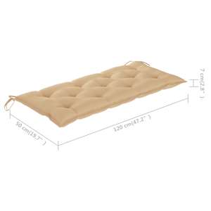 Zahradní lavice s poduškou 120 cm bambus - obrázek 11