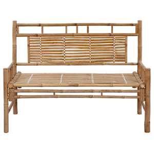 Zahradní lavice s poduškou 120 cm bambus - obrázek 3