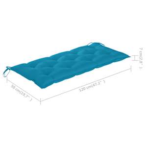 Zahradní lavice s poduškou 120 cm bambus - obrázek 10