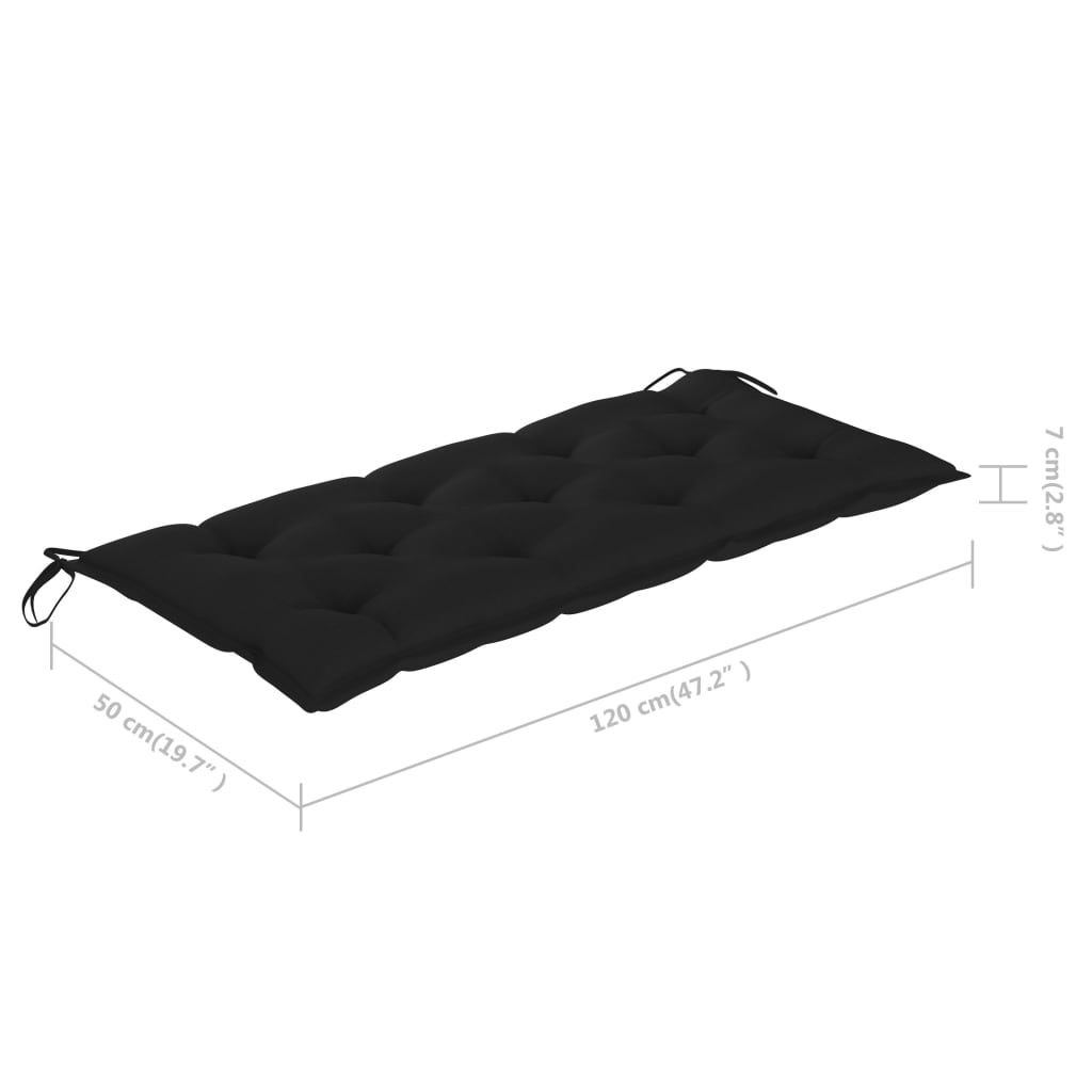 bambusz kerti pad párnával 120 cm