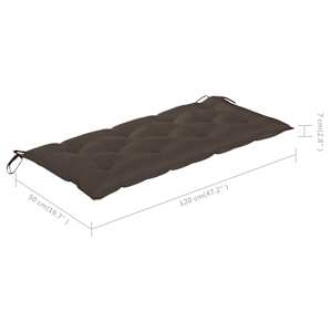 Zahradní lavice s poduškou 120 cm bambus - obrázek 11