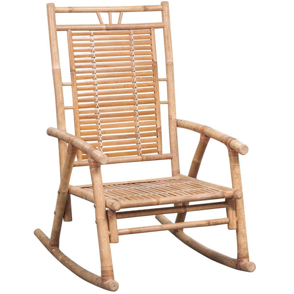 vidaXL Supama kėdė su pagalvėle, bambukas (41894+314260)