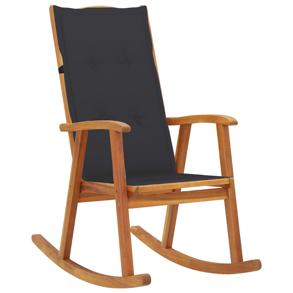 3064179  Rocking Chair with Cushions Solid Acacia Wood (311844+43177)