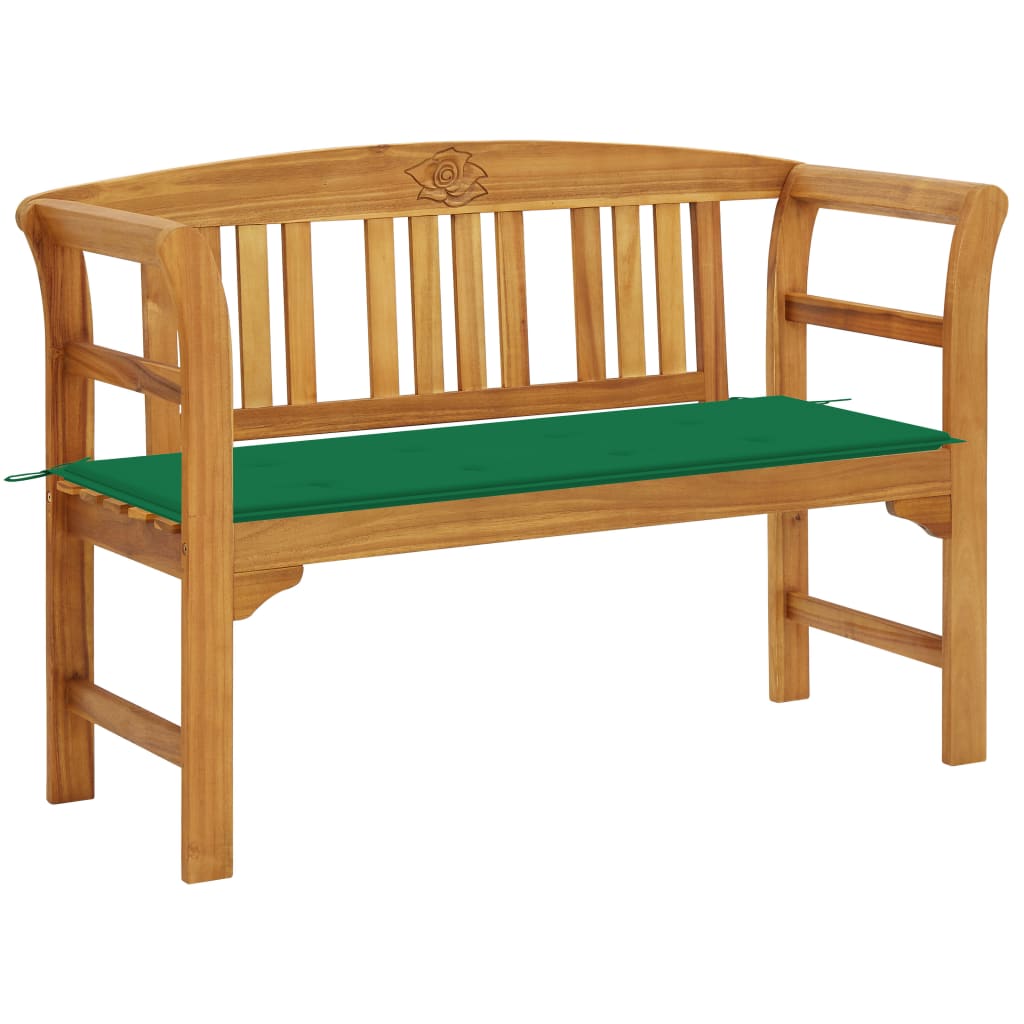 

vidaXL Patio Bench with Cushion 47.2" Solid Acacia Wood