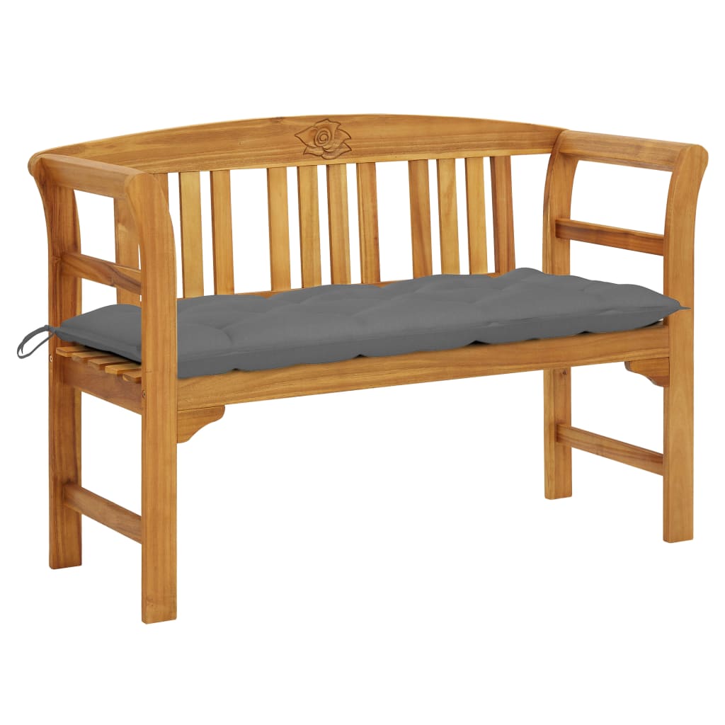 

vidaXL Patio Bench with Cushion 47.2" Solid Acacia Wood