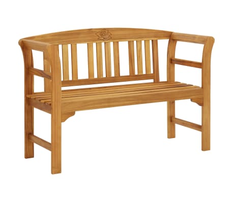 vidaXL Garden Bench with Cushion 120 cm Solid Acacia Wood