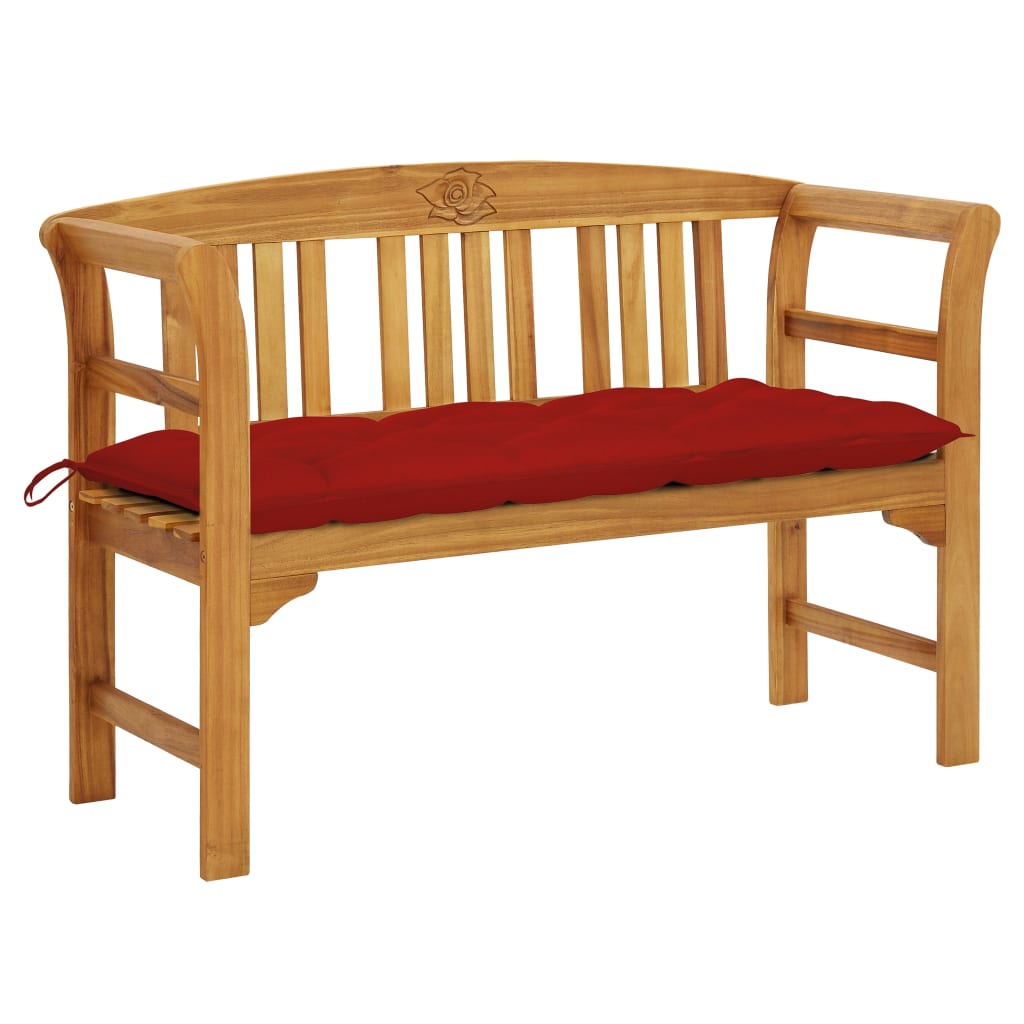 

vidaXL Patio Bench with Cushion 47.2" Solid Acacia Wood