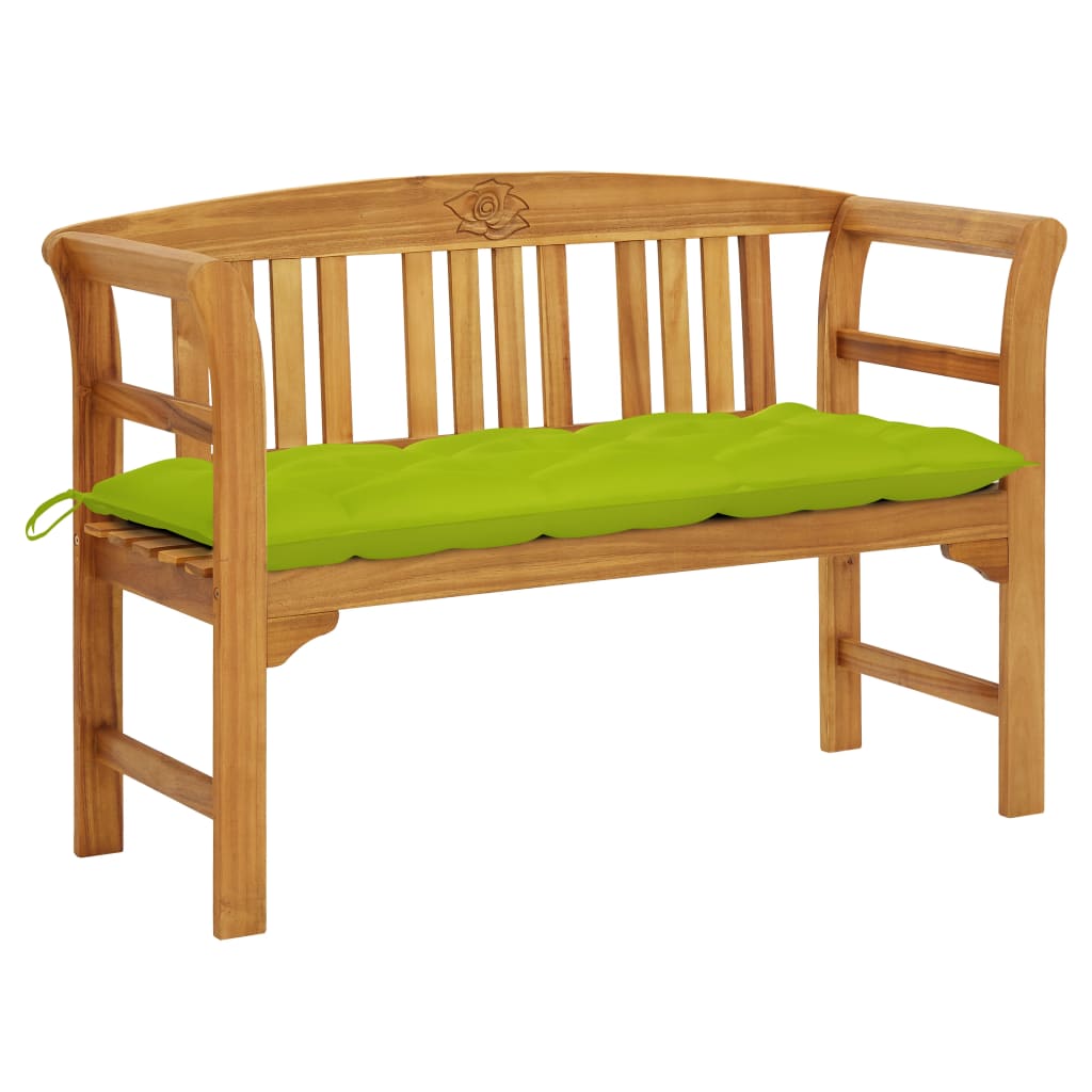 

vidaXL Patio Bench with Cushion 47.2" Solid Acacia Wood