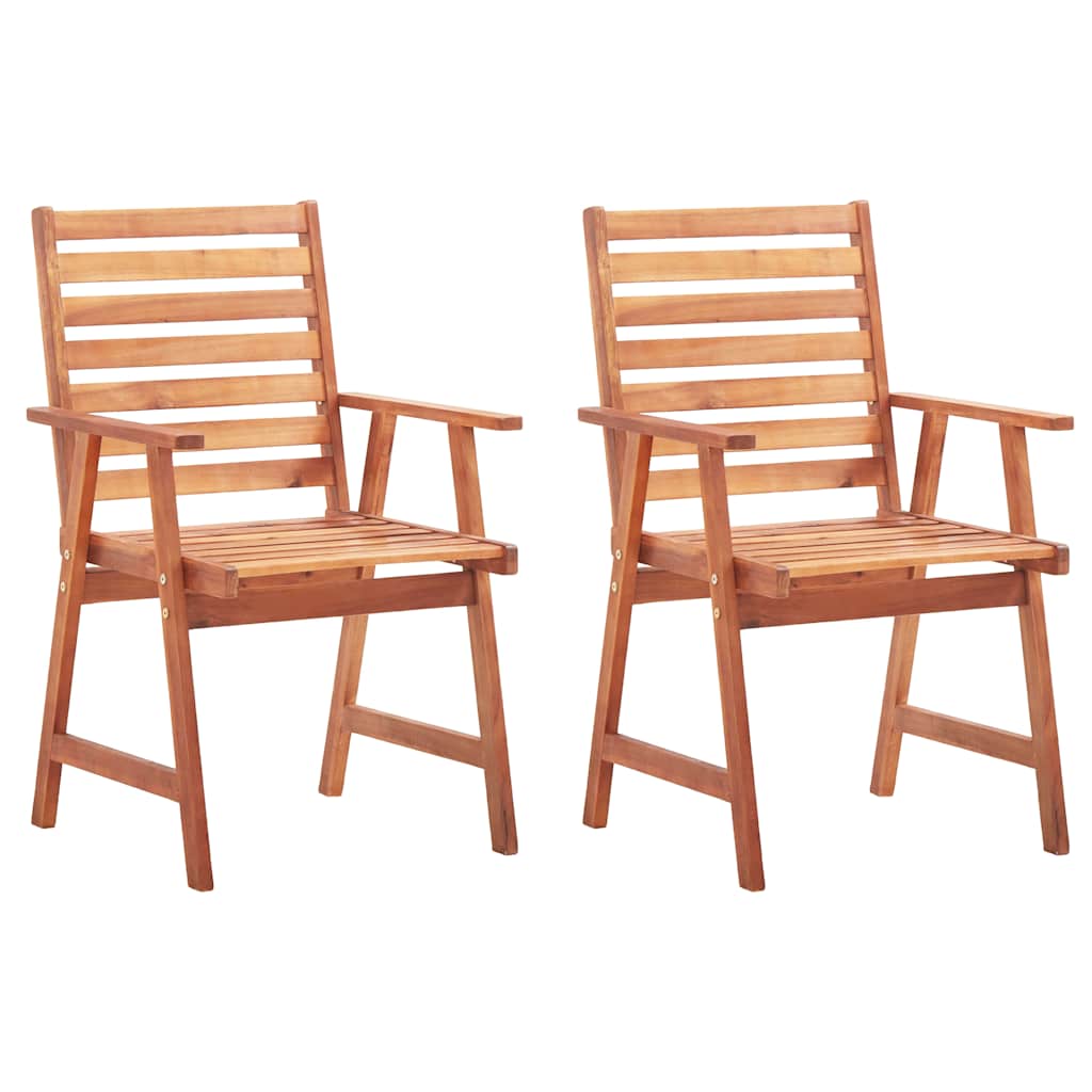 vidaXL Tuinstoelen 2 st met kussens massief acaciahout afbeelding
