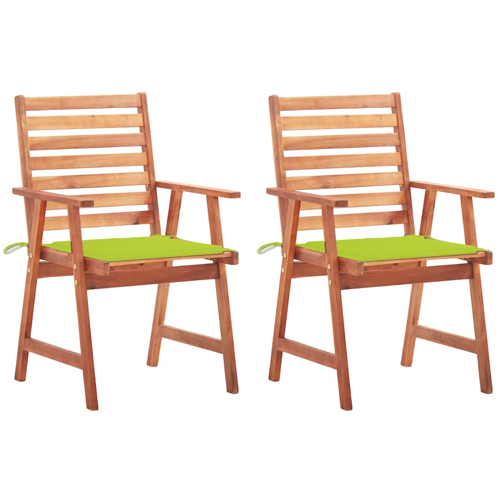 Garten-Essstühle 2 Stk. mit Kissen Massivholz Akazie Königsblau 2 1