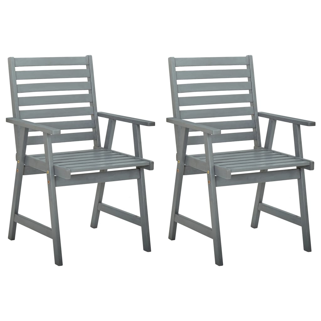 

vidaXL Tuinstoelen 2 st met kussens massief acaciahout
