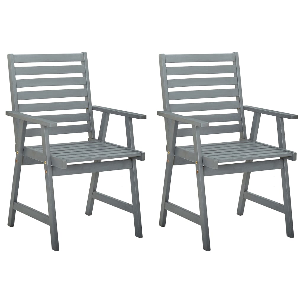 

vidaXL Tuinstoelen 2 st met kussens massief acaciahout