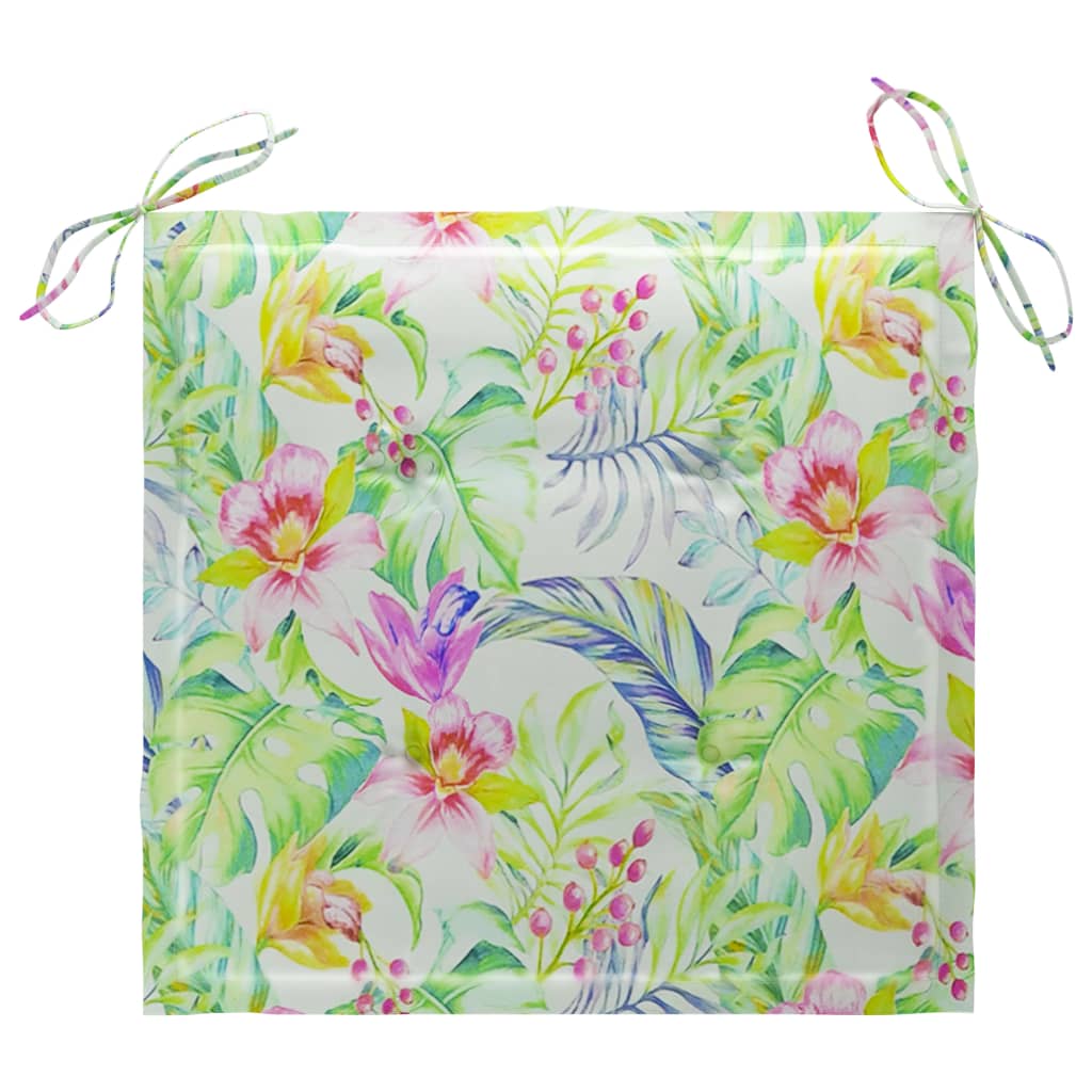 Сгъваеми градински столове, 2 бр, с възглавници, акация масив