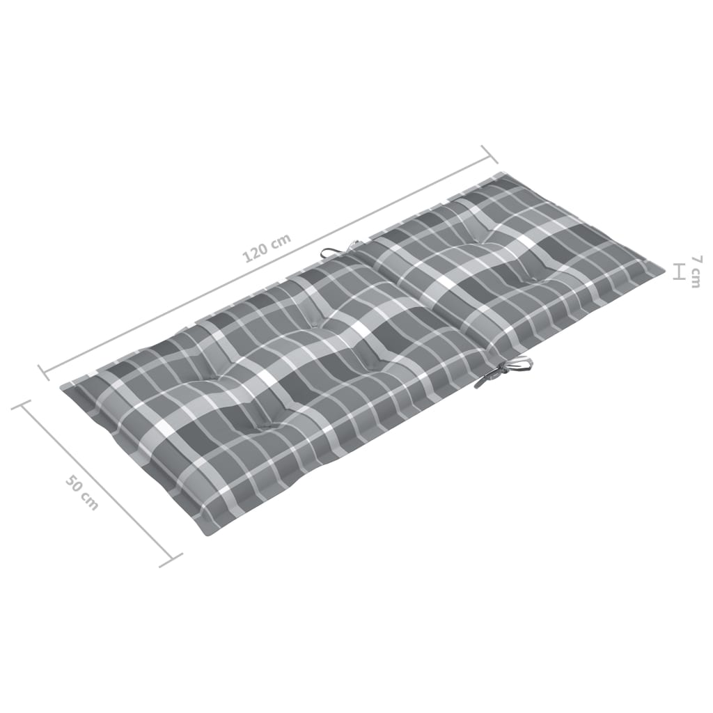 Градински накланящи се столове 2 бр с възглавници акация масив