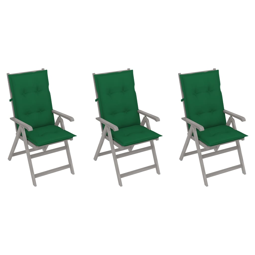 Outdoor Recliner Chairs Patio with Wood Acacia eBay | Chair vidaXL Cushions Solid