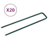 vidaXL kunstmuru naelad, 20 tk, U-kujuline, raud