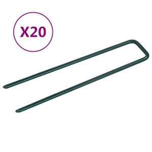 vidaXL kunstmuru naelad, 20 tk, U-kujuline, raud