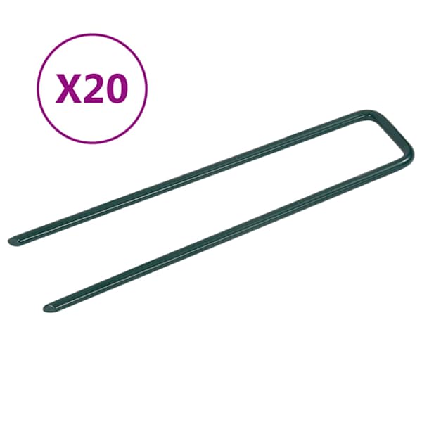 vidaXL kunstmuru naelad, 20 tk, U-kujuline, raud