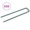 vidaXL kunstmuru naelad, 50 tk, U-kujuline, raud