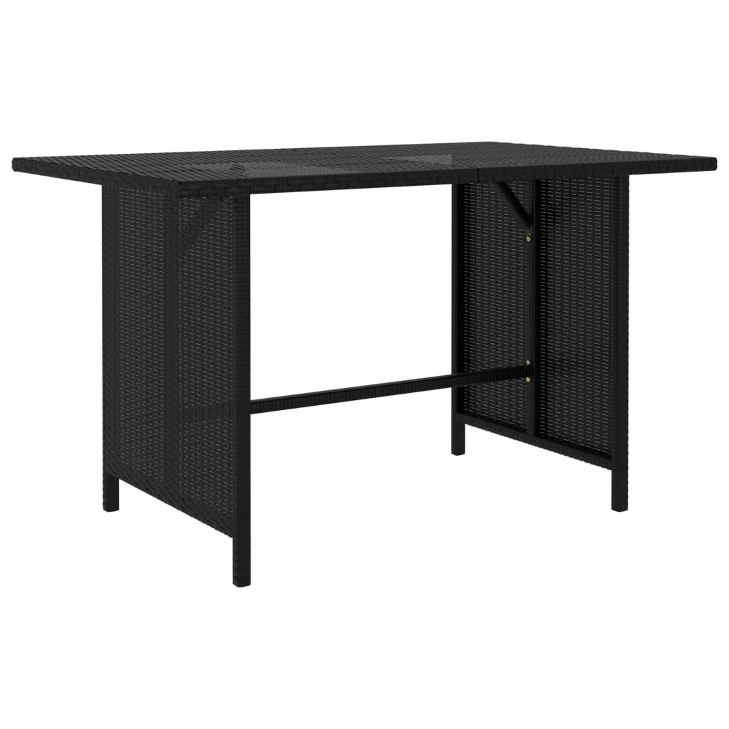 vidaXL 9-delige Loungeset met kussens poly rattan zwart afbeelding