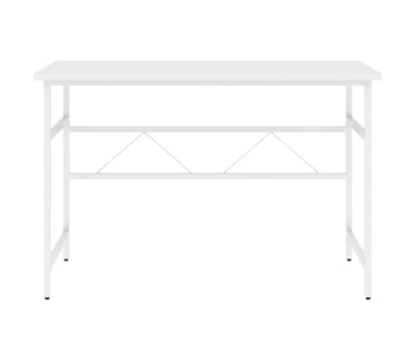 vidaXL Computer Desk White 105x55x72 cm MDF and Metal