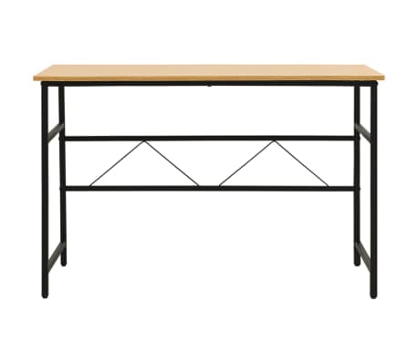 vidaXL Bilgisayar Masası Siyah ve Açık Meşe Rengi 105x55x72 cm MDF