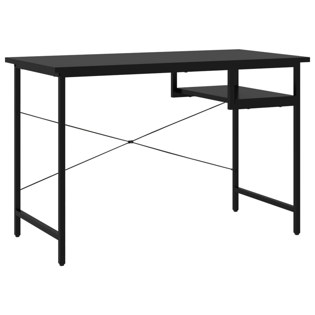 PC stůl černý 105 x 55 x 72 cm MDF a kov