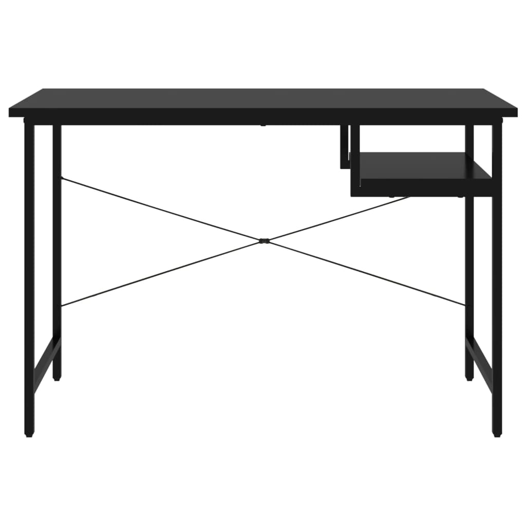 vidaXL Bureau d'ordinateur Noir 105x55x72 cm MDF et métal