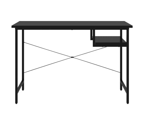 vidaXL Bureau d'ordinateur Noir 105x55x72 cm MDF et métal