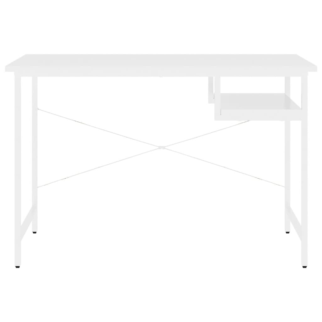 vidaXL Secretária de computador 105x55x72 cm MDF e metal branco