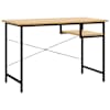 vidaXL arvutilaud, must ja hele tamm, 105 x 55 x 72 cm, MDF ja metall