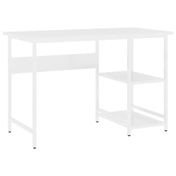 vidaXL arvutilaud, valge, 105 x 50 x 72 cm, MDF ja metall