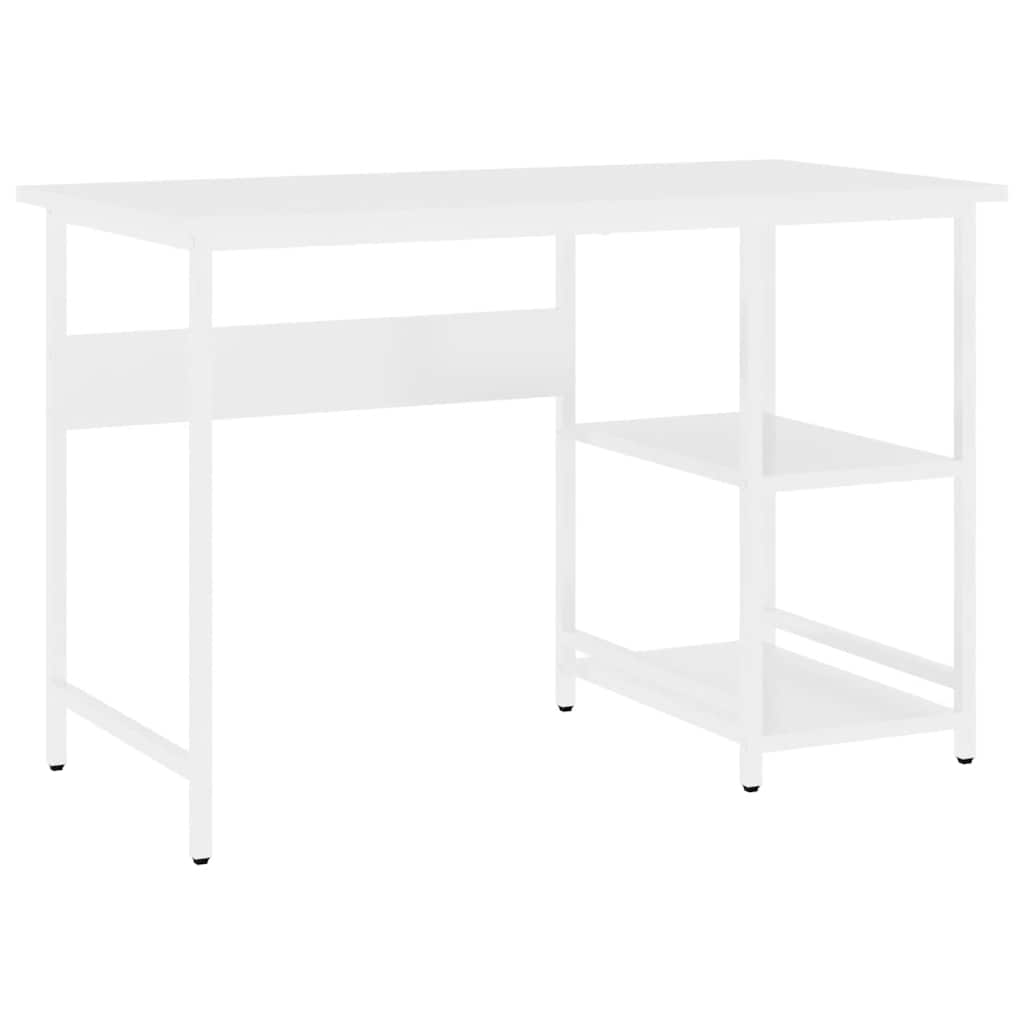 vidaXL PC stůl bílý 105 x 55 x 72 cm MDF a kov
