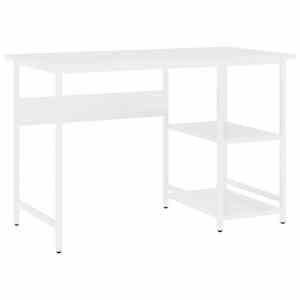 PC stůl bílý 105 x 50 x 72 cm MDF a kov - obrázek 2