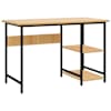 vidaXL arvutilaud, must ja hele tamm, 105 x 50 x 72 cm, MDF ja metall