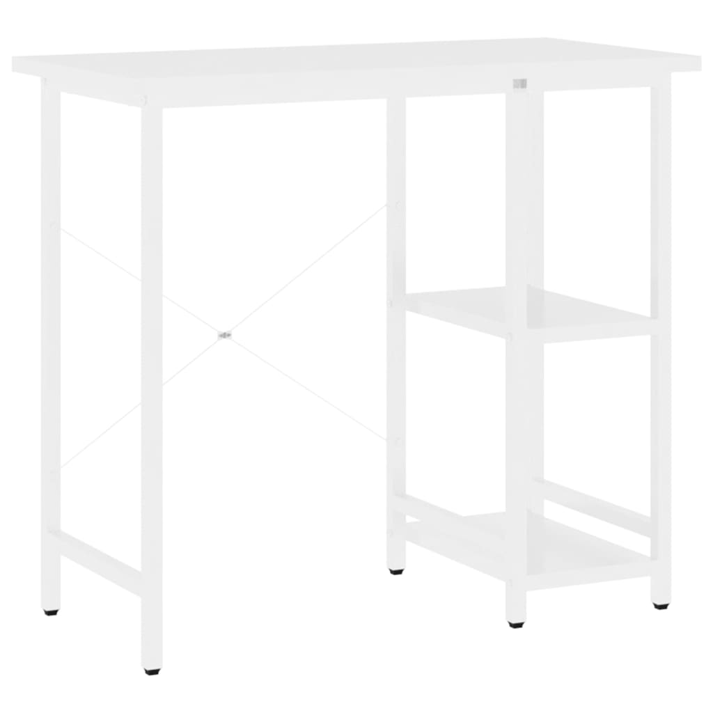 vidaXL PC stůl bílý 80 x 40 x 72 cm MDF a kov
