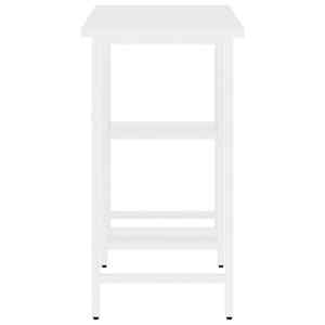 PC stůl bílý 80 x 40 x 72 cm MDF a kov - obrázek 4