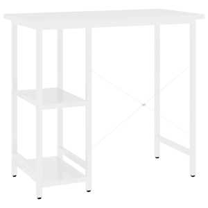 PC stůl bílý 80 x 40 x 72 cm MDF a kov - obrázek 5