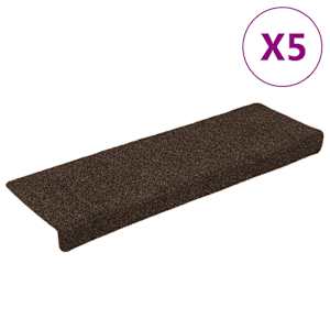 vidaXL trepimatid, isekleepuvad, 15 tk, 65 x 21 x 4 cm, pruunid, ristk&uuml;likukujulised servad