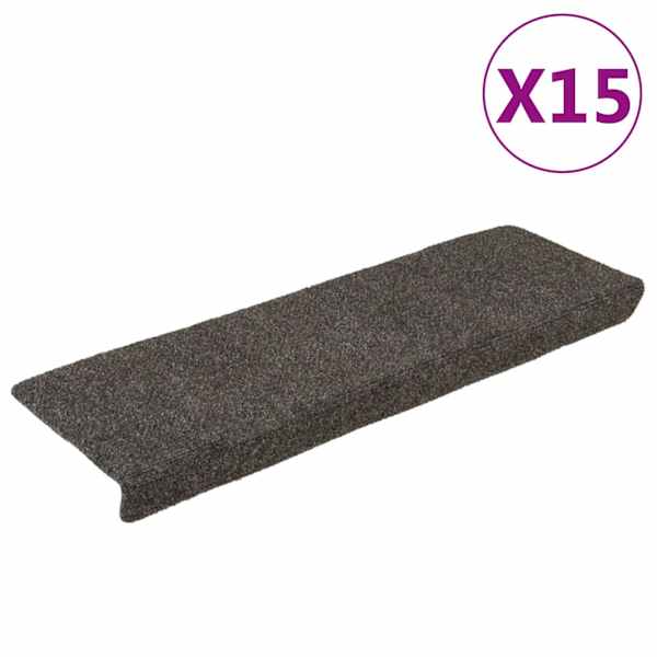 vidaXL trepimatid, isekleepuvad, 15 tk, 65 x 21 x 4 cm, antratsiithall, ristk&uuml;likukujuline serv
