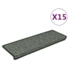 vidaXL trepimatid 15 tk 65 x 21 x 4 cm tumerohelised ristk&uuml;likukujulise servaga