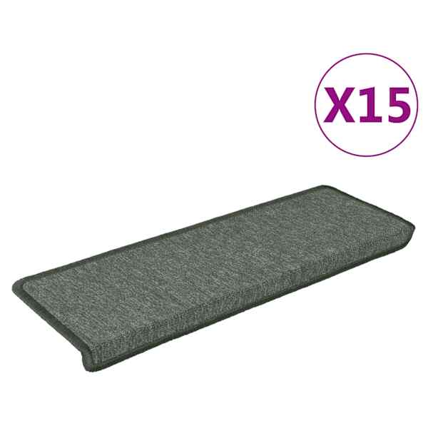 vidaXL trepimatid 15 tk 65 x 21 x 4 cm tumerohelised ristk&uuml;likukujulise servaga