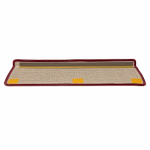 Schodové rohože 15 ks 65 x 21 x 4 cm bordó obdélníkový okraj - obrázek 5