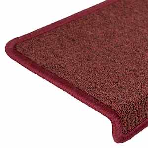 Schodové rohože 15 ks 65 x 21 x 4 cm bordó obdélníkový okraj - obrázek 7