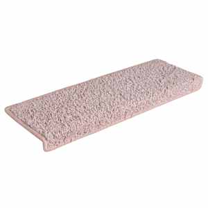 vidaXL Trapmatten 15 st 65x21x4 cm lichtroze met rechthoekige rand
