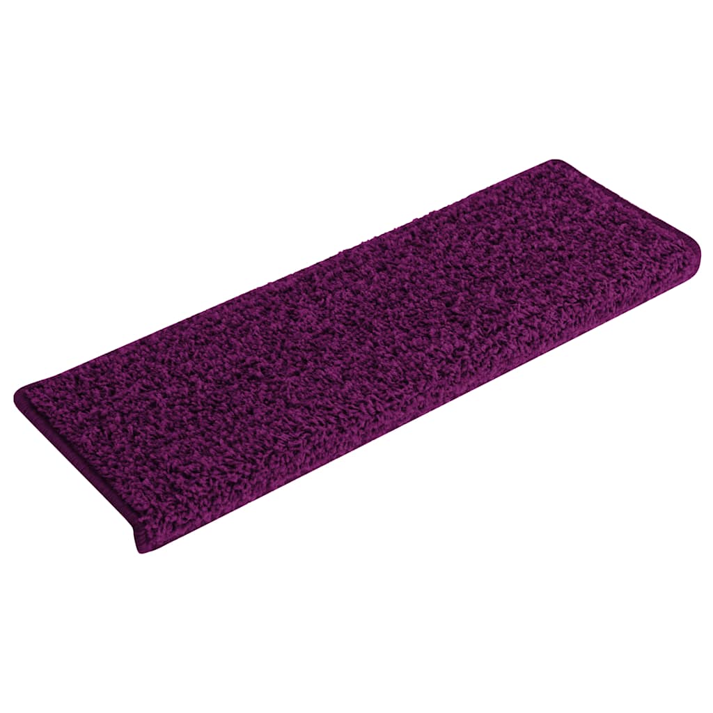 vidaXL Schodové rohože 15 ks 65 x 21 x 4 cm růžové s obdélníkovým okrajem