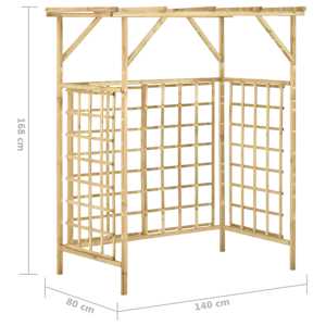 Zahradní pergola pro dvě popelnice impregnované borové dřevo - obrázek 7