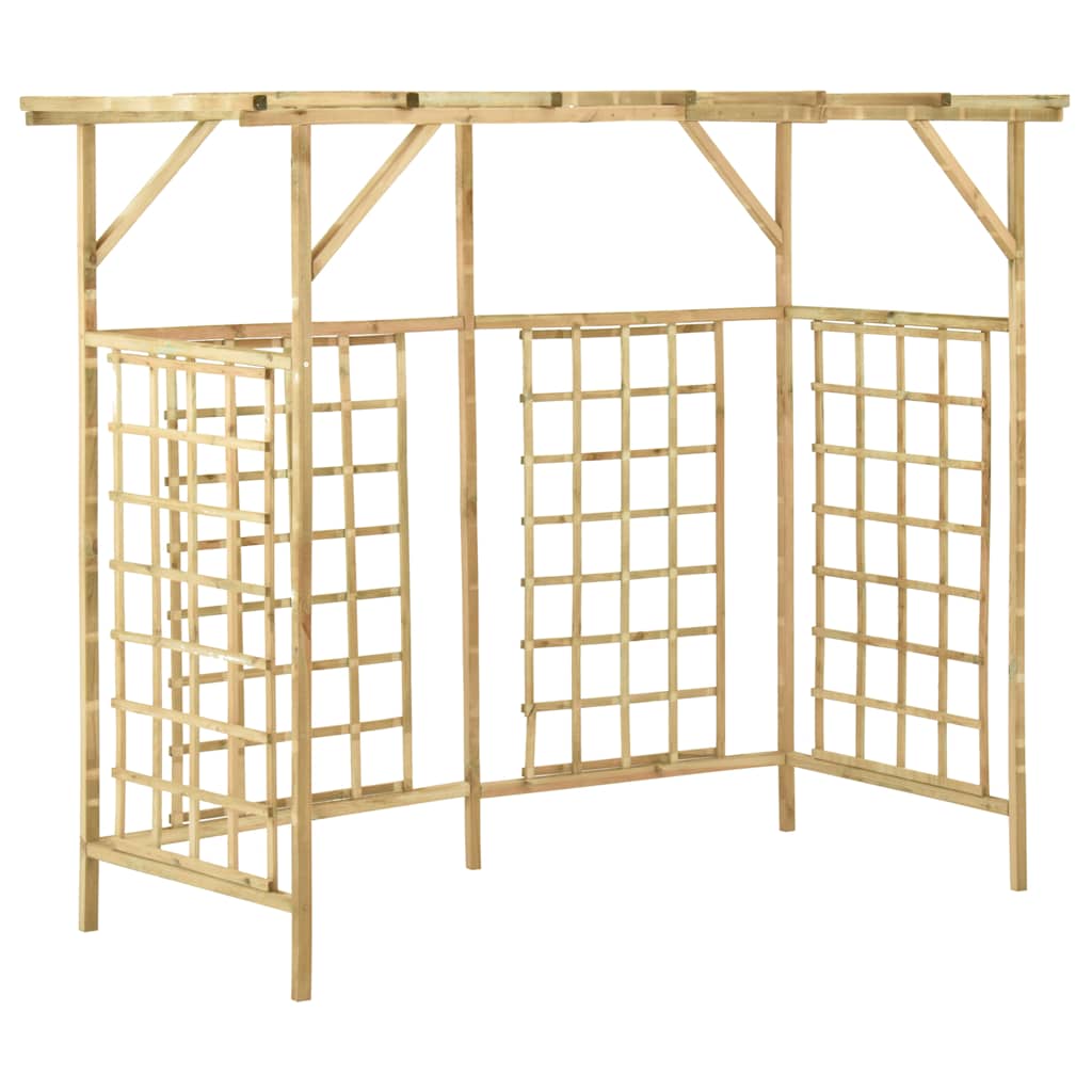 vidaXL Zahradní pergola pro tři popelnice impregnované borové dřevo