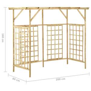 Zahradní pergola pro tři popelnice impregnované borové dřevo - obrázek 7