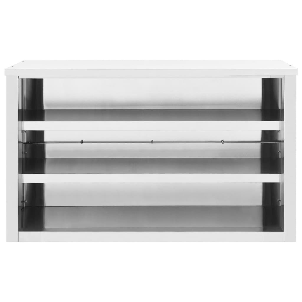 

vidaXL Keukenwandkast 120x40x75 cm roestvrij staal